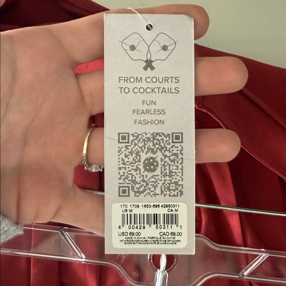 Red Pleated Mini Skirt - Picture 6 of 6